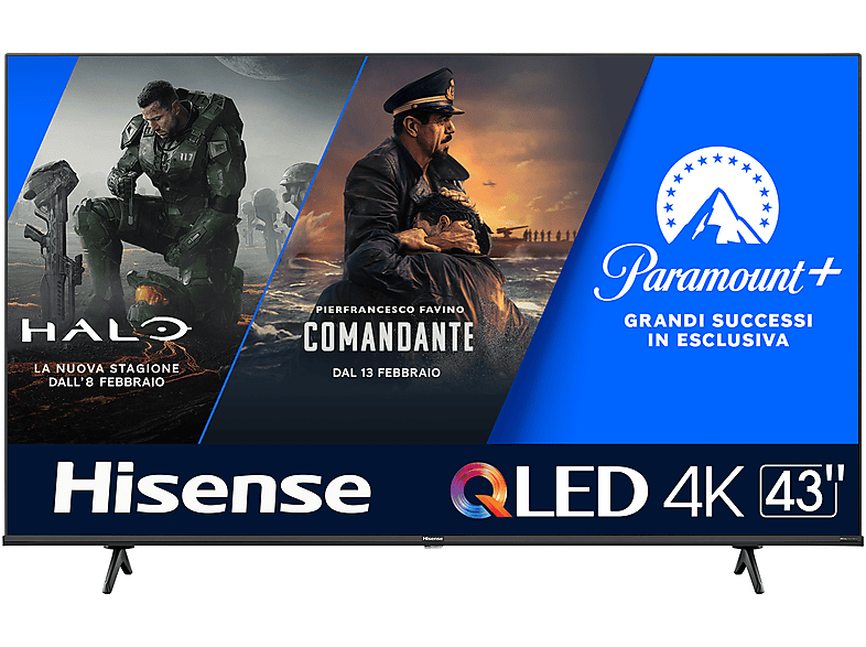 HISENSE 43E7KQ QLED TV (Flat, 43 Zoll / 109,22 cm, UHD 4K, SMART TV) SATURN