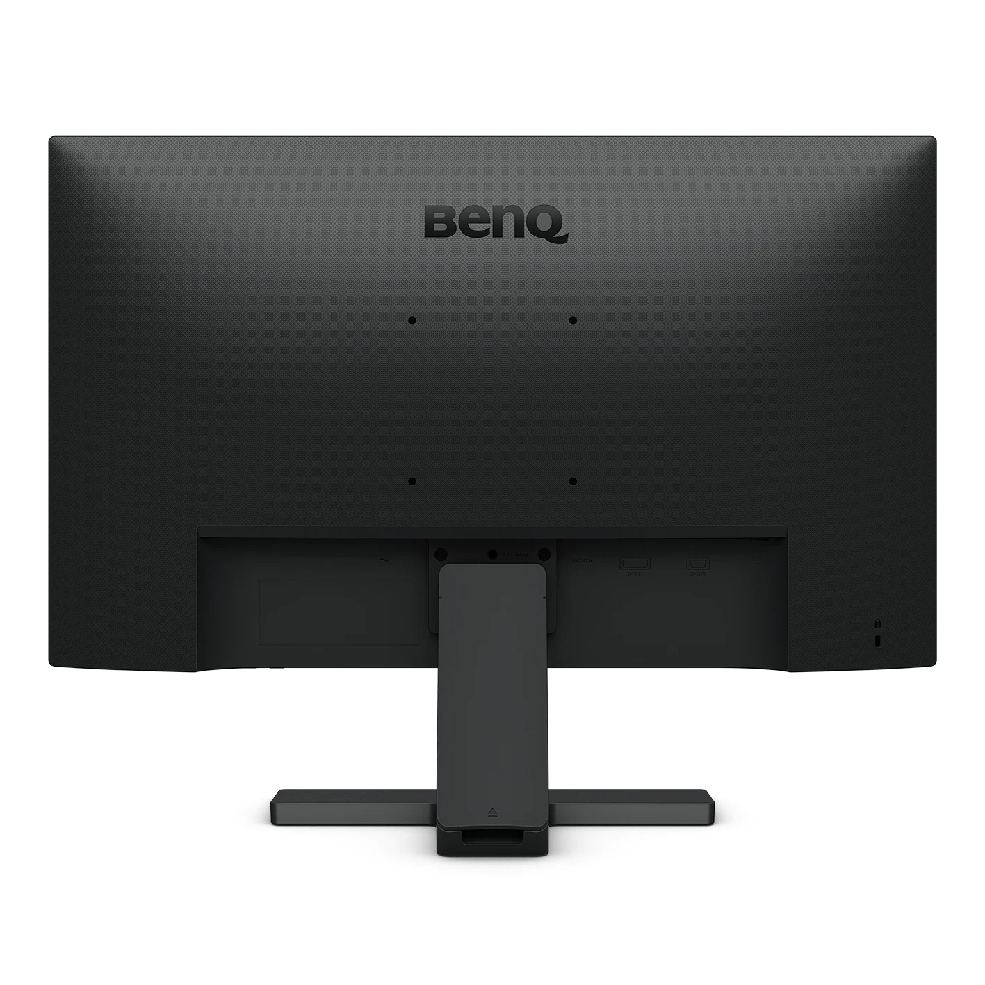 Retro di un monitor BenQ. Mostra il logo BenQ e le porte.