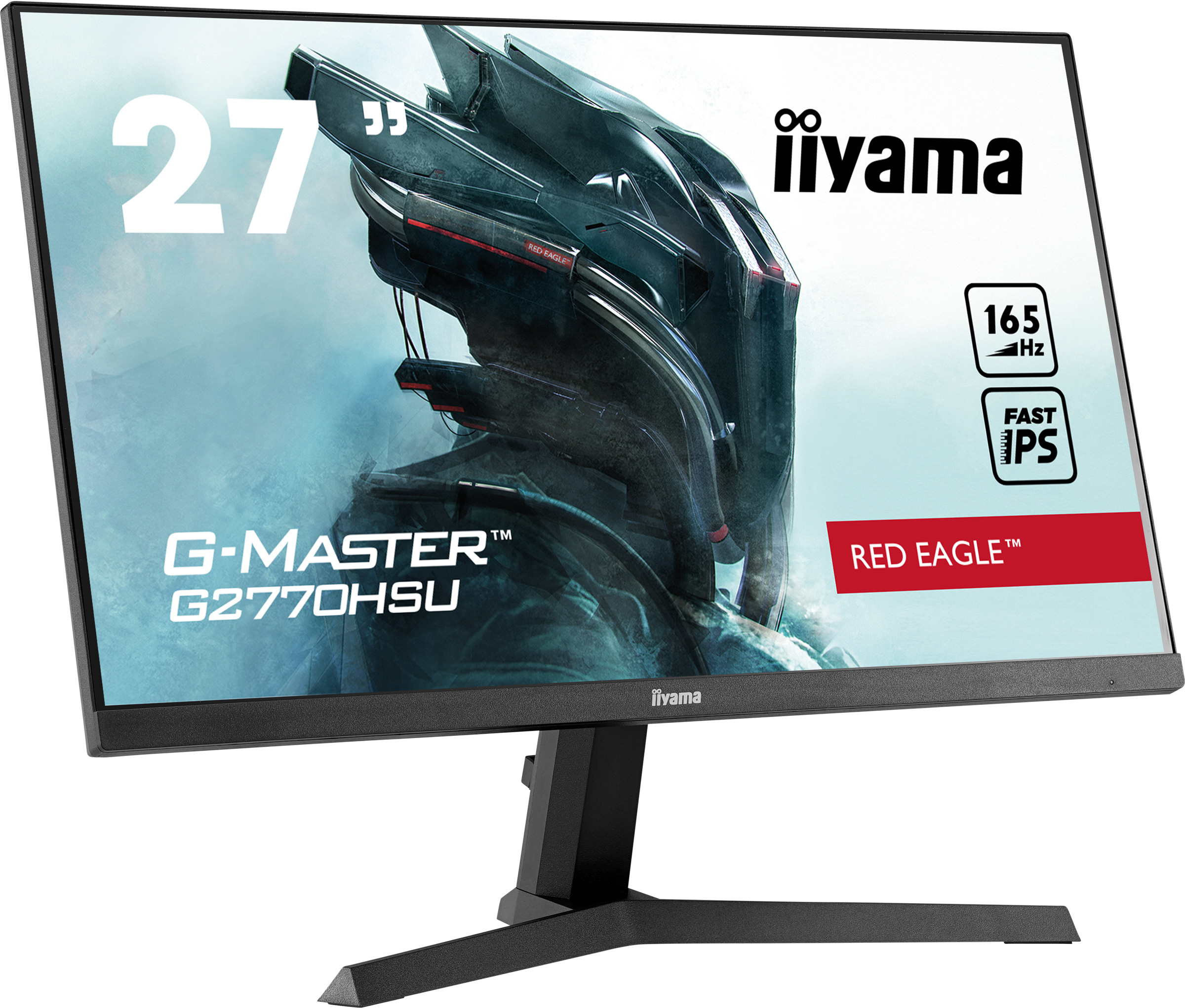 Die Rückseite eines LG-Monitors mit dem LG-Logo, Anschlüssen und einem Ständer.