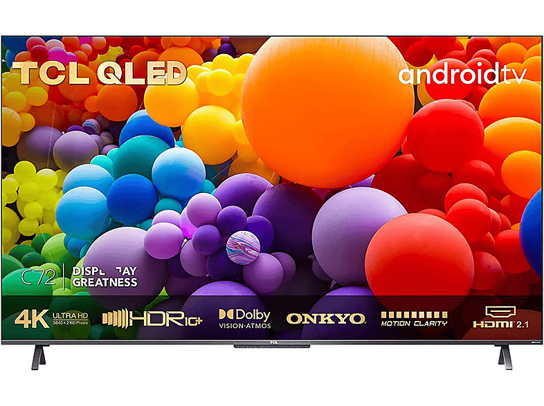 TV LED 43.0 " TCL 43C725, QLED 4K, DVBT2 (H.265), licenciado, Negro