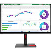 MediaMarkt LENOVO ThinkVision T32h-30 - 31,5 inch - 2560 x 1440 pixels (QHD) - VA (Vertical Alignment) aanbieding