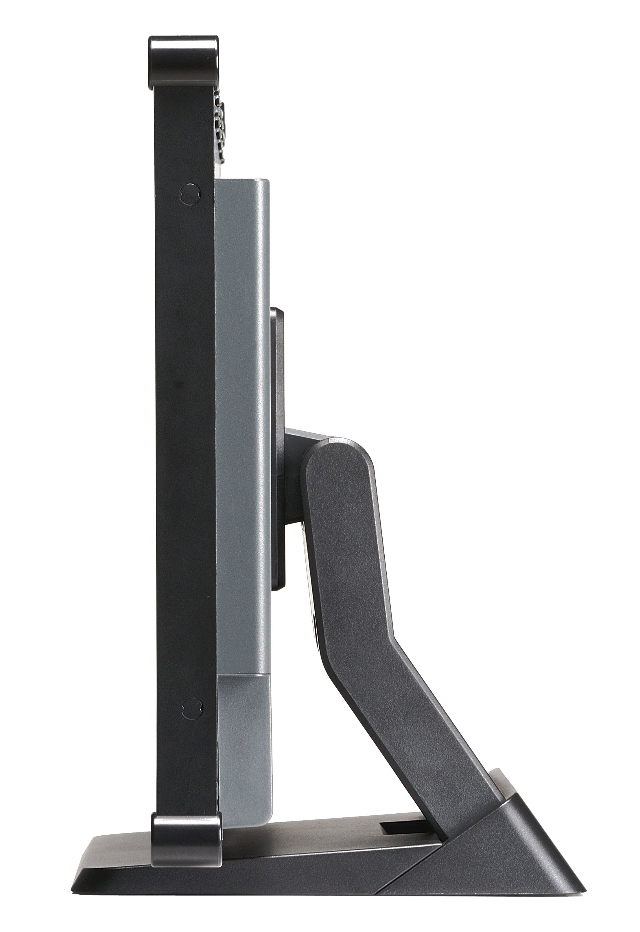 Vue latérale du moniteur, avec support.