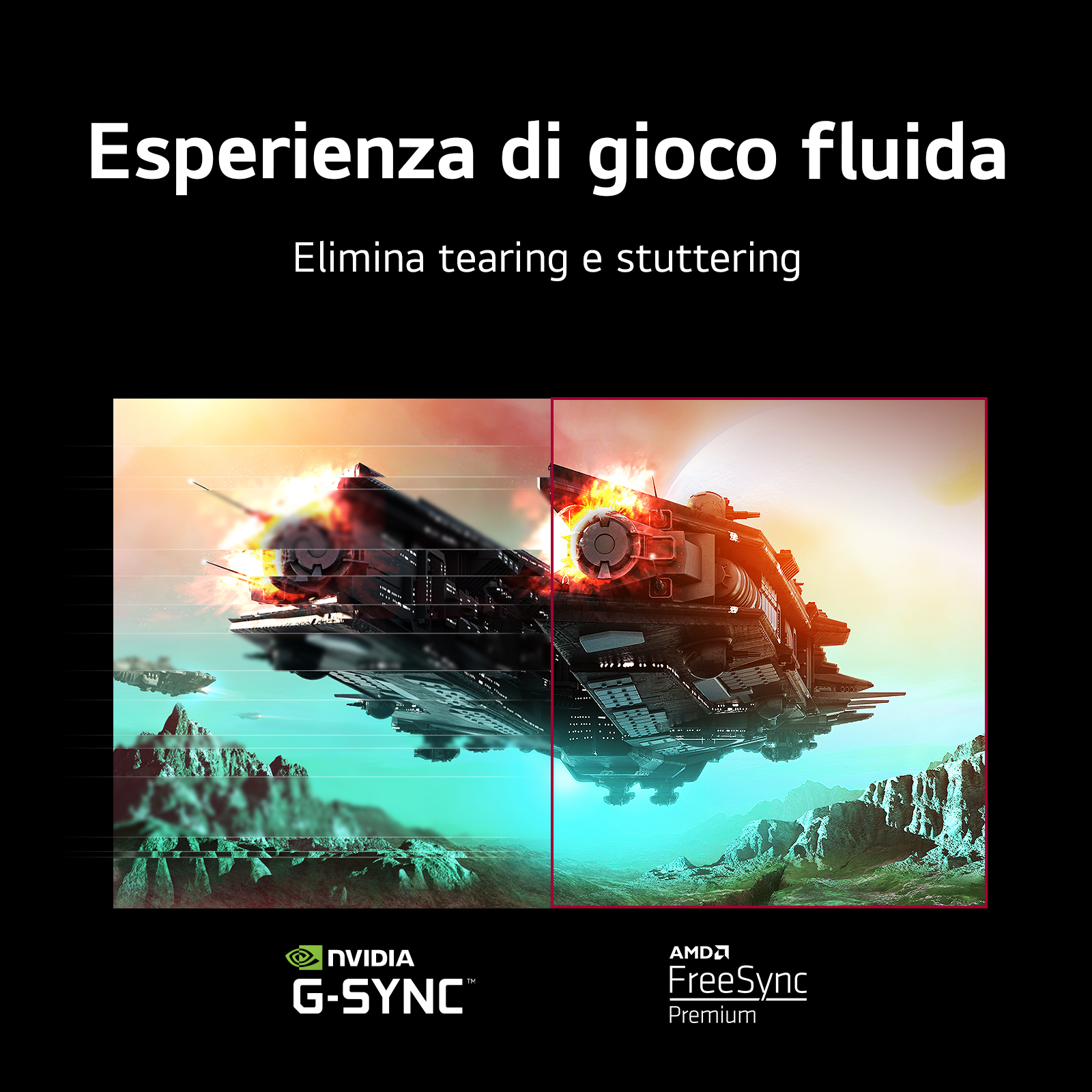 Obraz przedstawiający monitor do gier ze sceną statku kosmicznego.