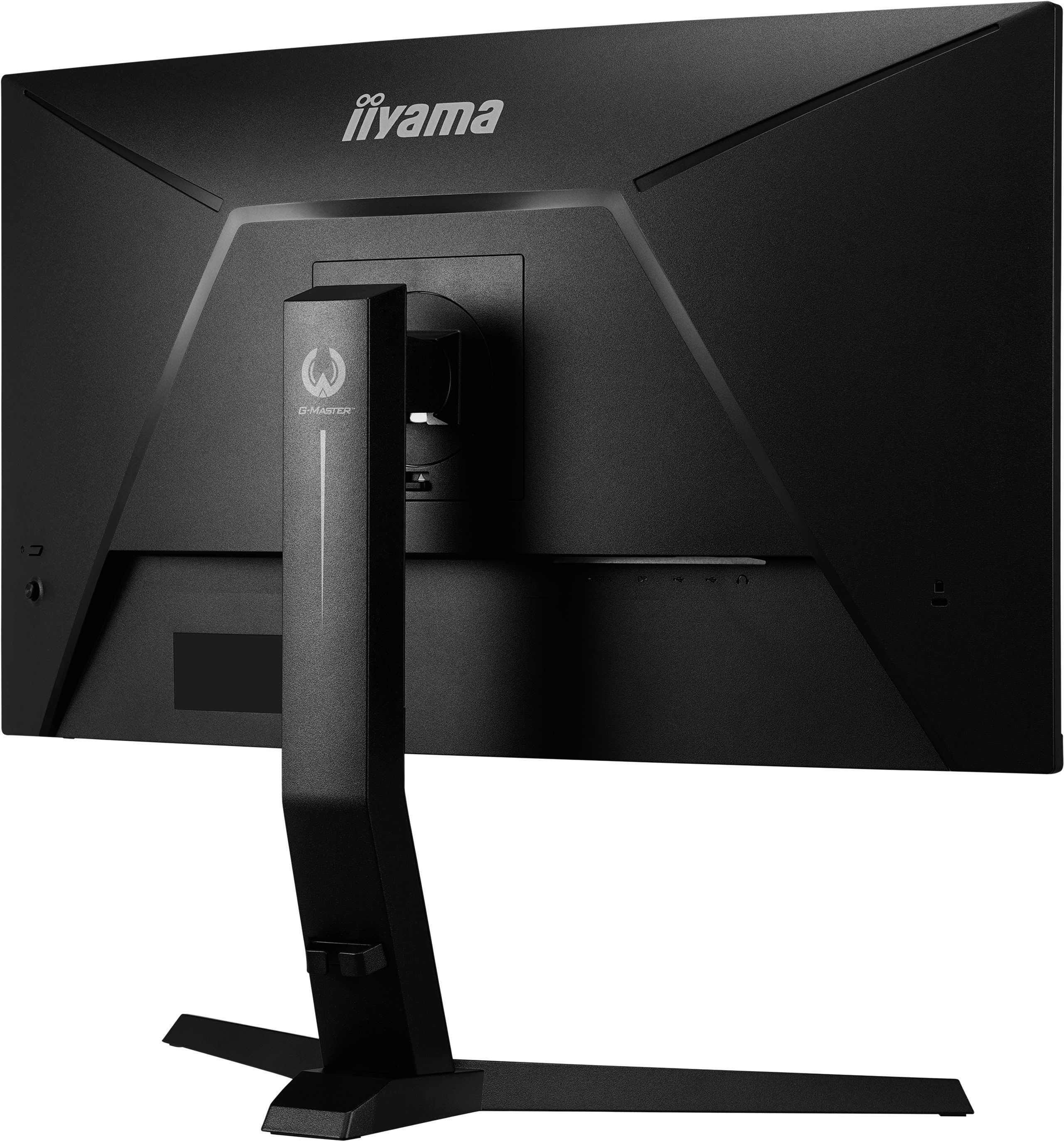 Arrière du moniteur Iiyama noir avec support. Logos Iiyama et G-Master visibles.