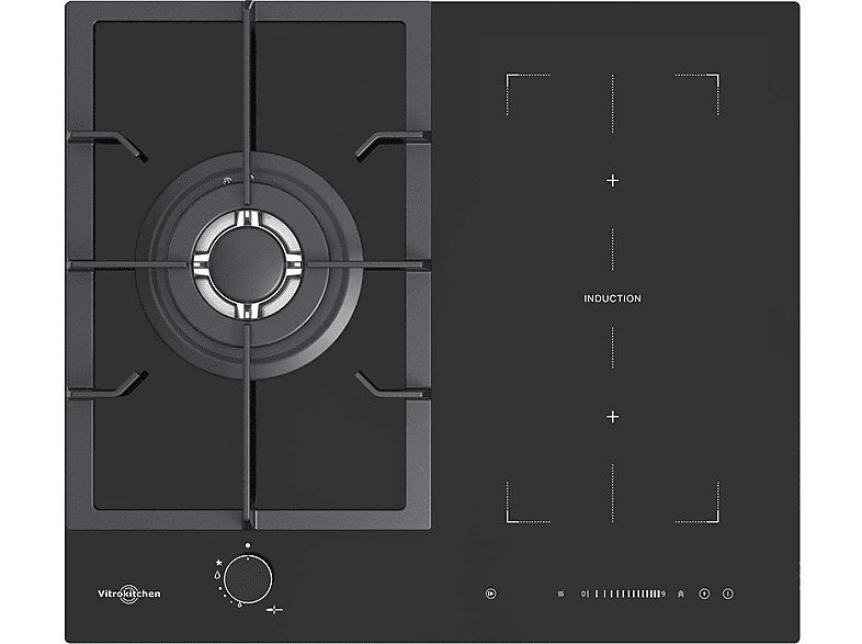 Placa de gas - VITROKITCHEN VG611NB con placa de inducción