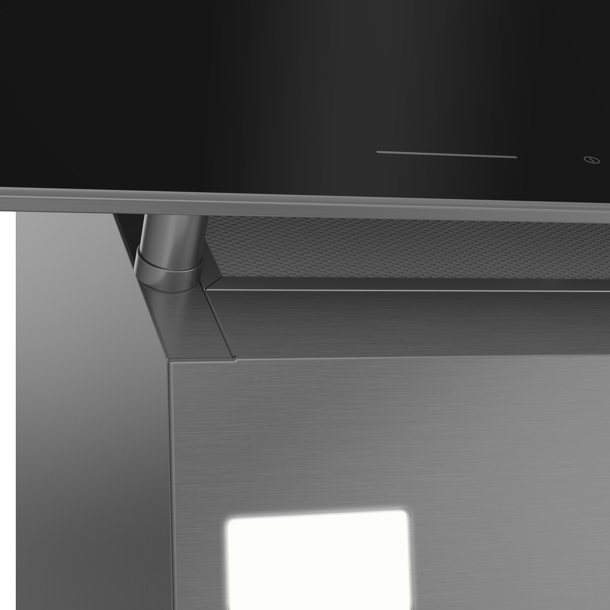 Campana decorativa - BEKO BHCA66641BBHS 7704331206, 4 velocidades, 445 m³/h, 595 mm, Cristal Negro