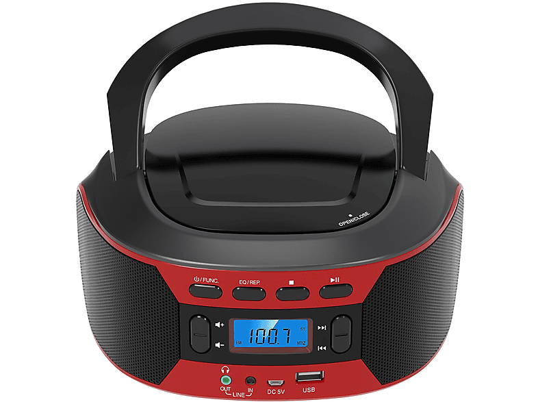 Produktbild von Lexibook Marvel The Avengers Iron ManBoombox CD Player, AUX Input Jack, AC Operation Or Battery, Blue / Black, RCD108AV_10