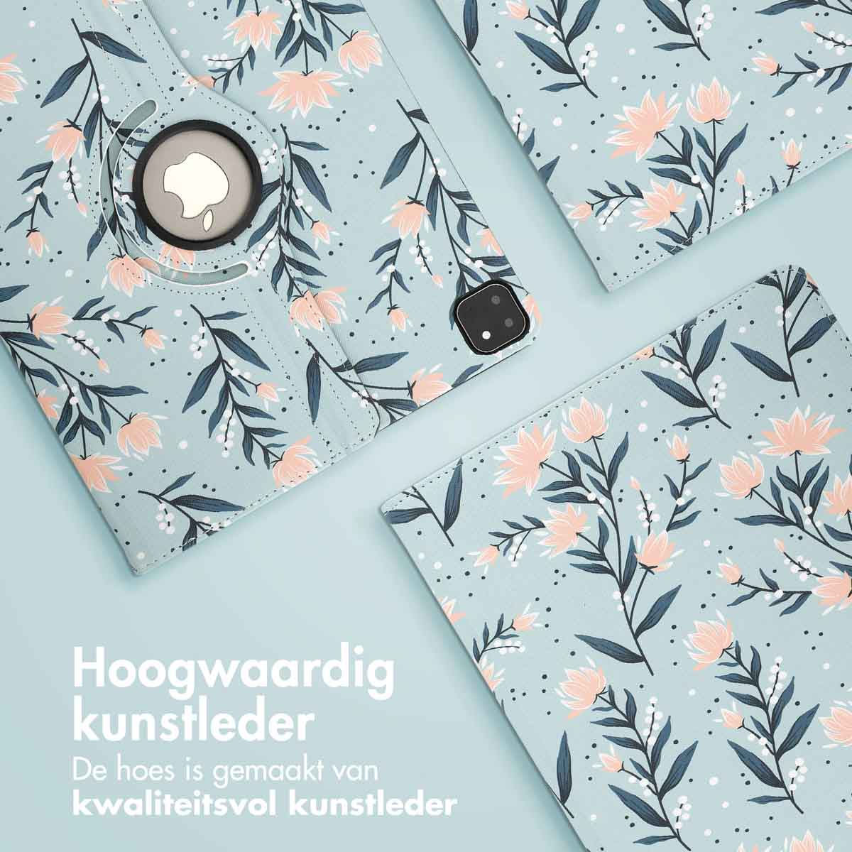 A device has a floral case made of high-quality artificial leather.