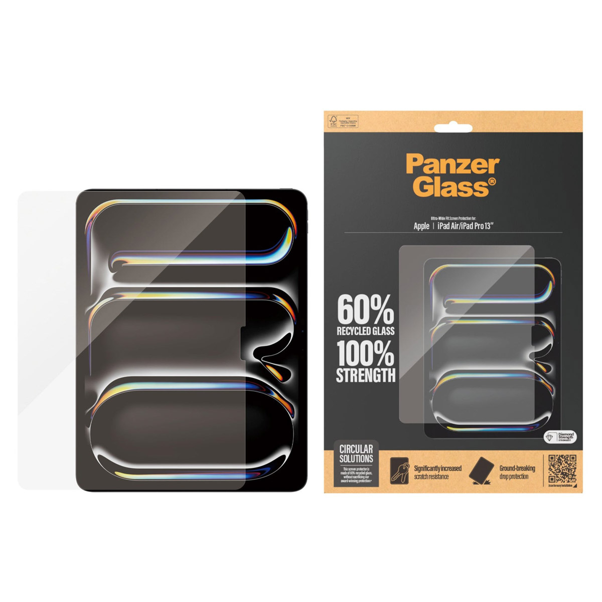 Folia ochronna PANZERGLASS PanzerGlass® Screen Protector iPad Air 13'' (2024-2025) | iPad Pro 13'' (2024-2025) | Ultra-Wide Fit Przezroczysty
