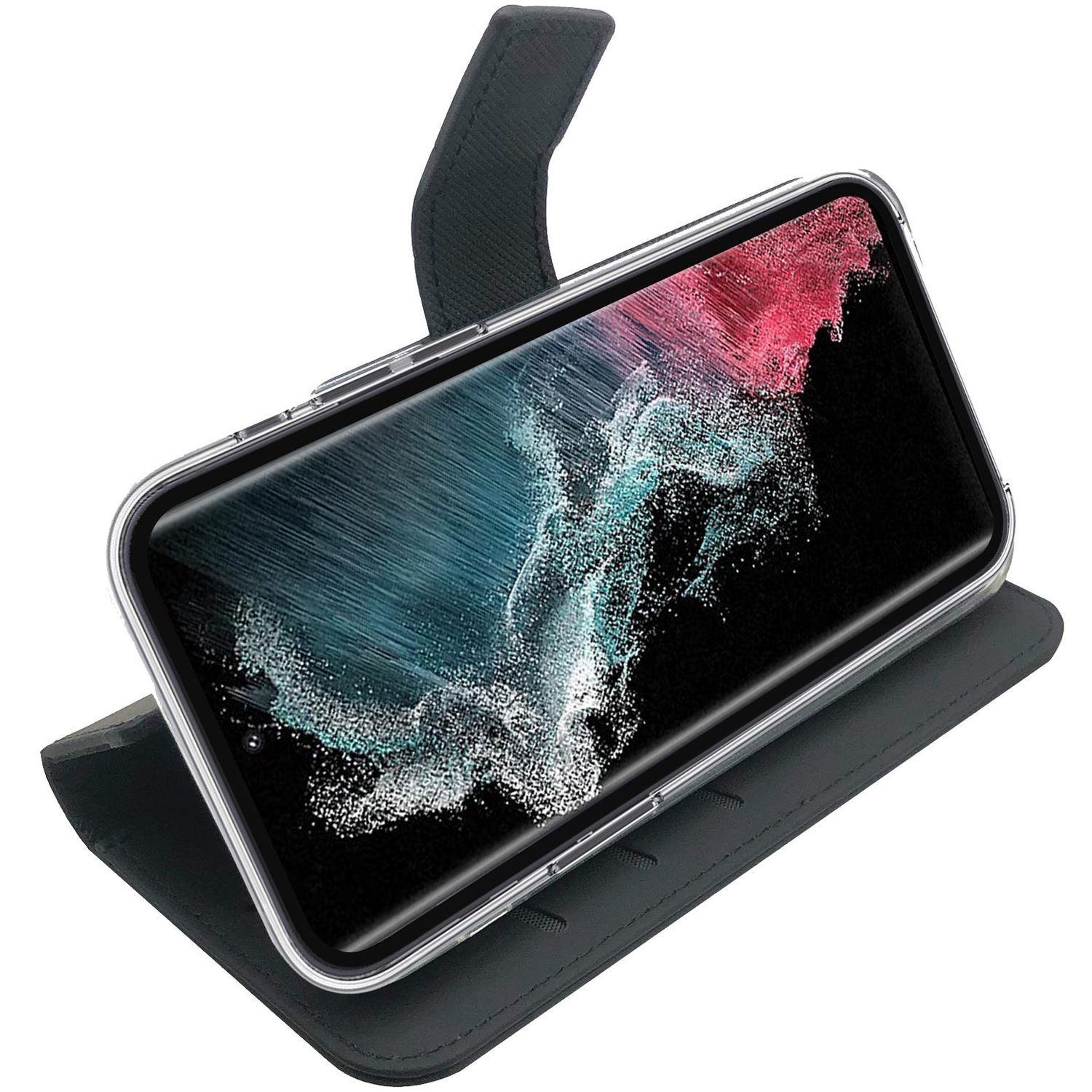 CELLY Wally Custodia per cellulare per Samsung Galaxy S23 Ultra 5G, Nero