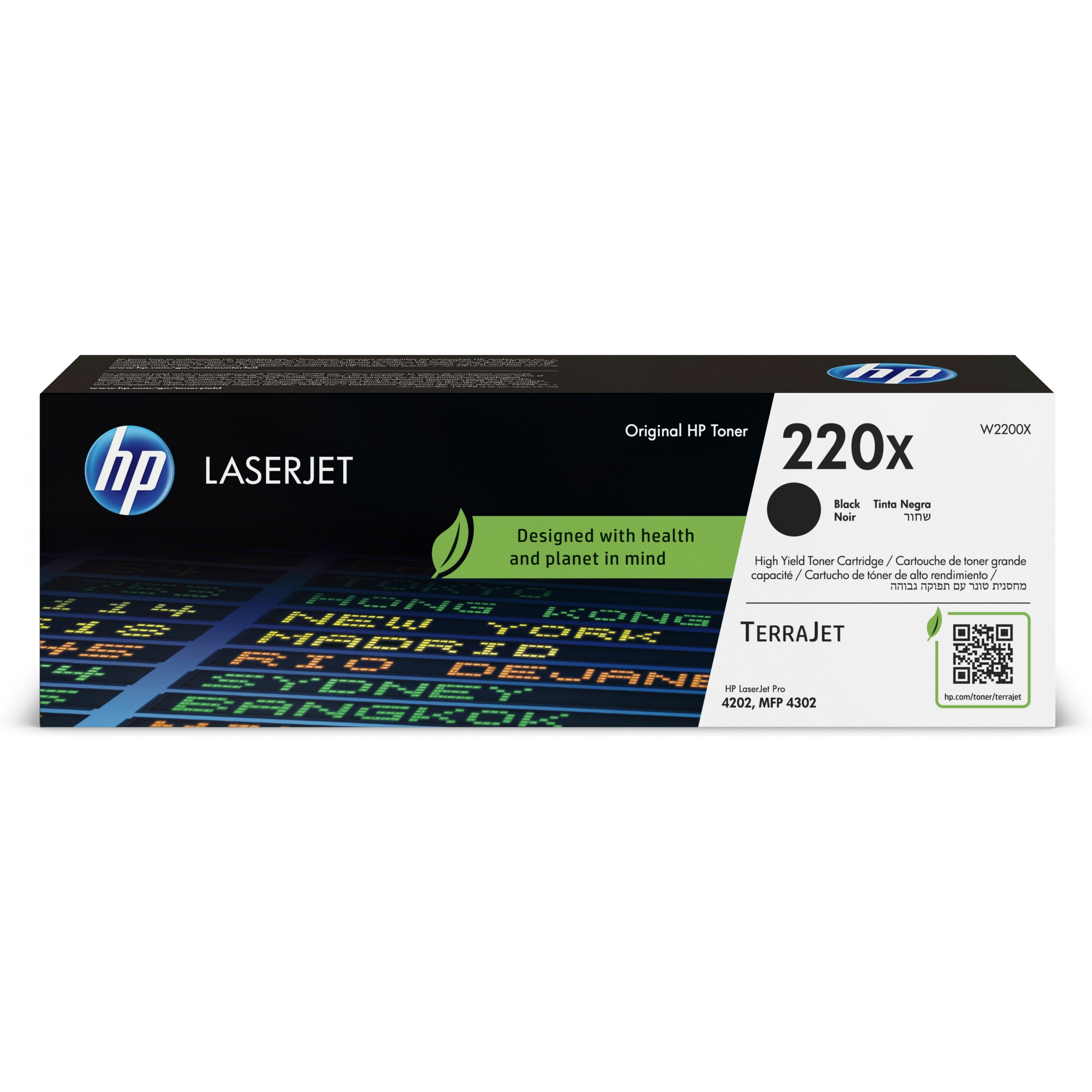 Pudełko z wkładem tonera HP LaserJet 220x z myślą o zdrowiu i planecie.