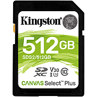 Kingston Technology Canvas Select Plus flashgeheugen 512 GB SDXC Klasse 10 UHS-I