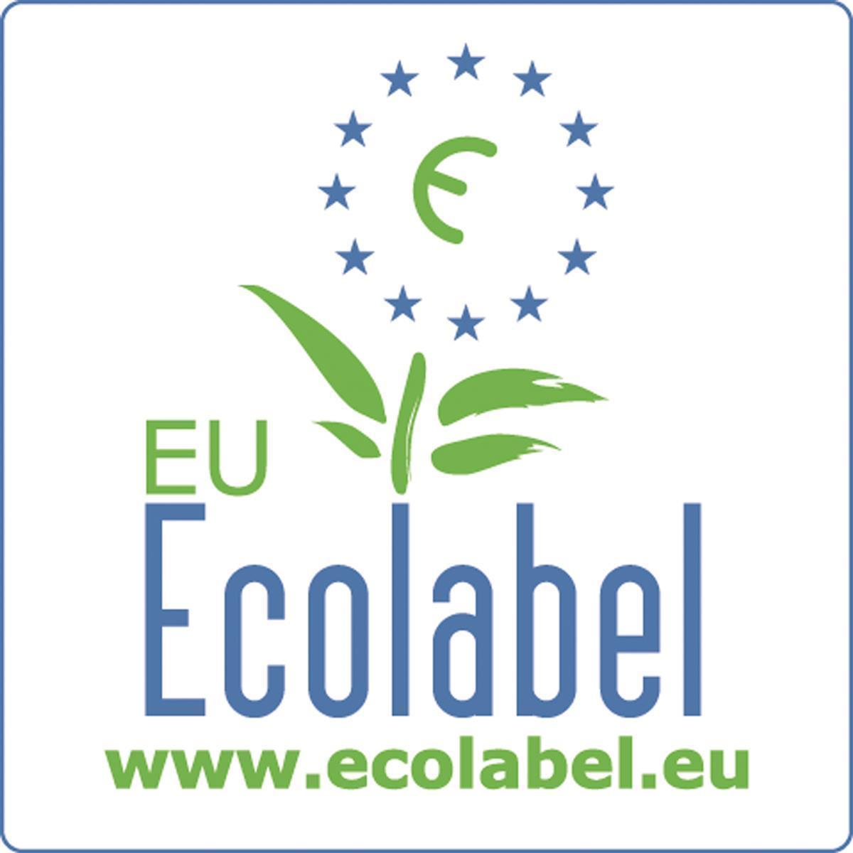 Logo EU Ecolabel z tekstem „EU Ecolabel” i adresem strony internetowej.