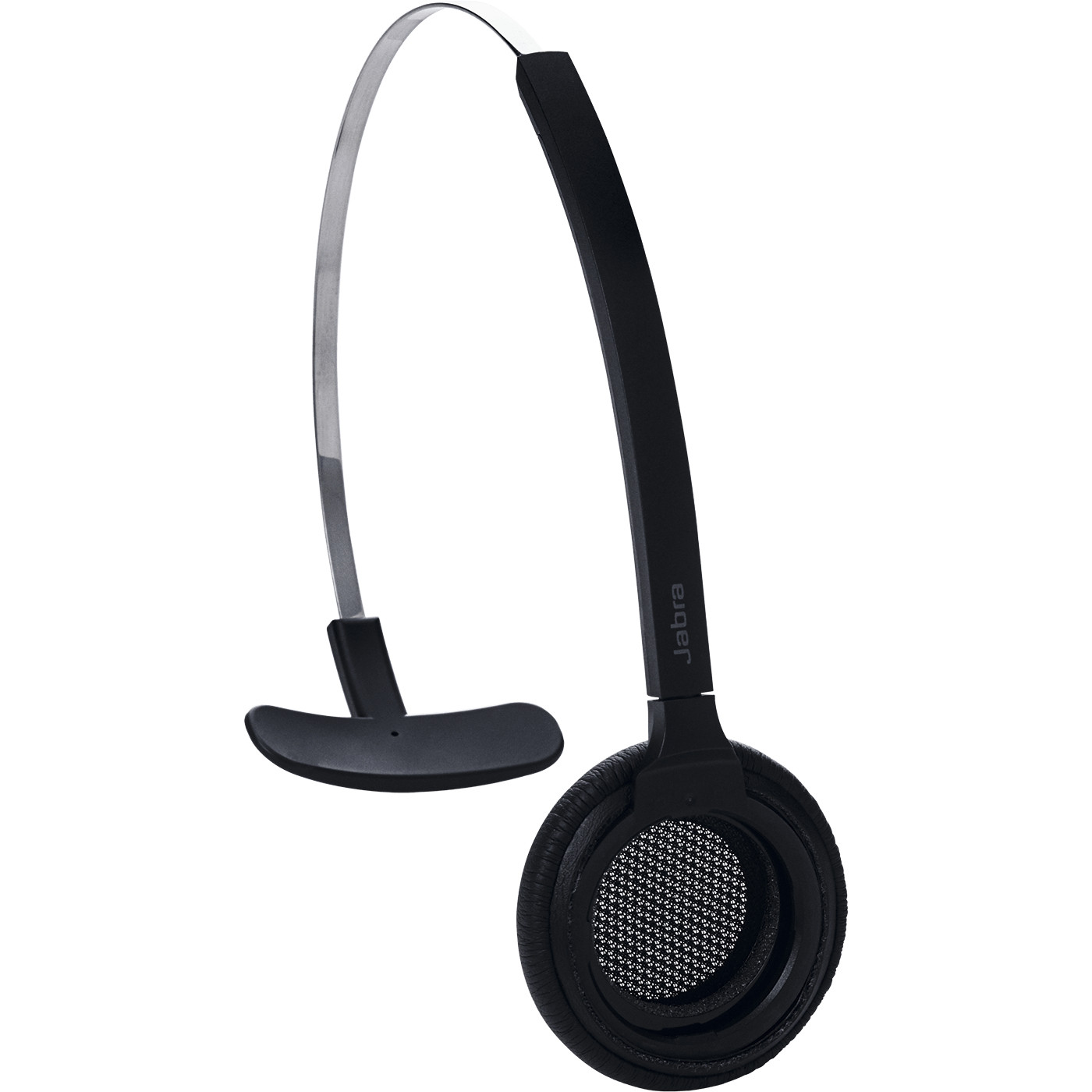 Auriculares Jabra negros con micrófono y diadema.