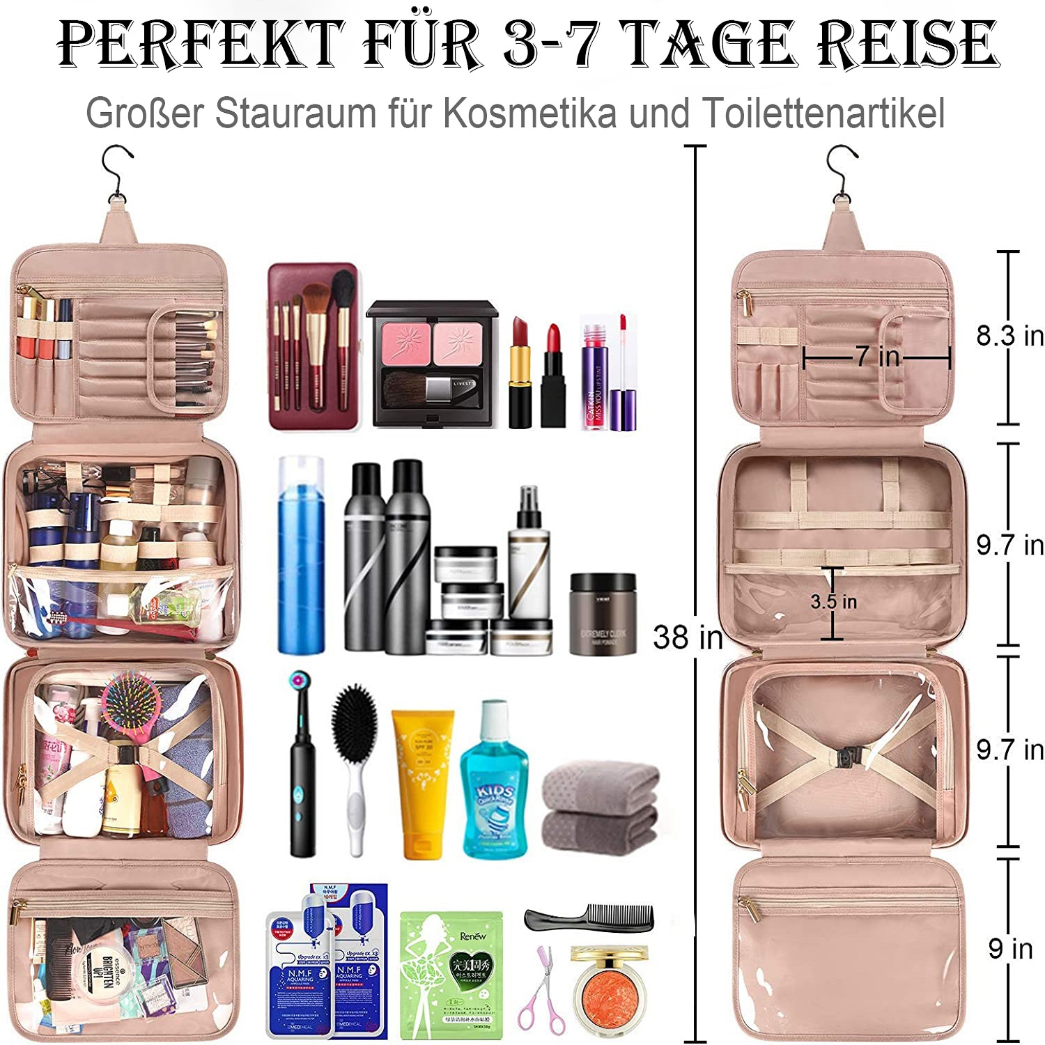 SROSS Kulturbeutel,Wasserdicht Reise-Kulturtasche Kulturbeutel