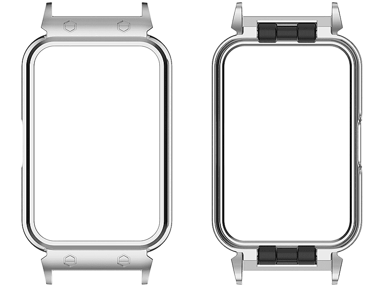 WIGENTO Metall Design Hülle Watch Schutz Hülle (für Samsung Galaxy Fit 3)