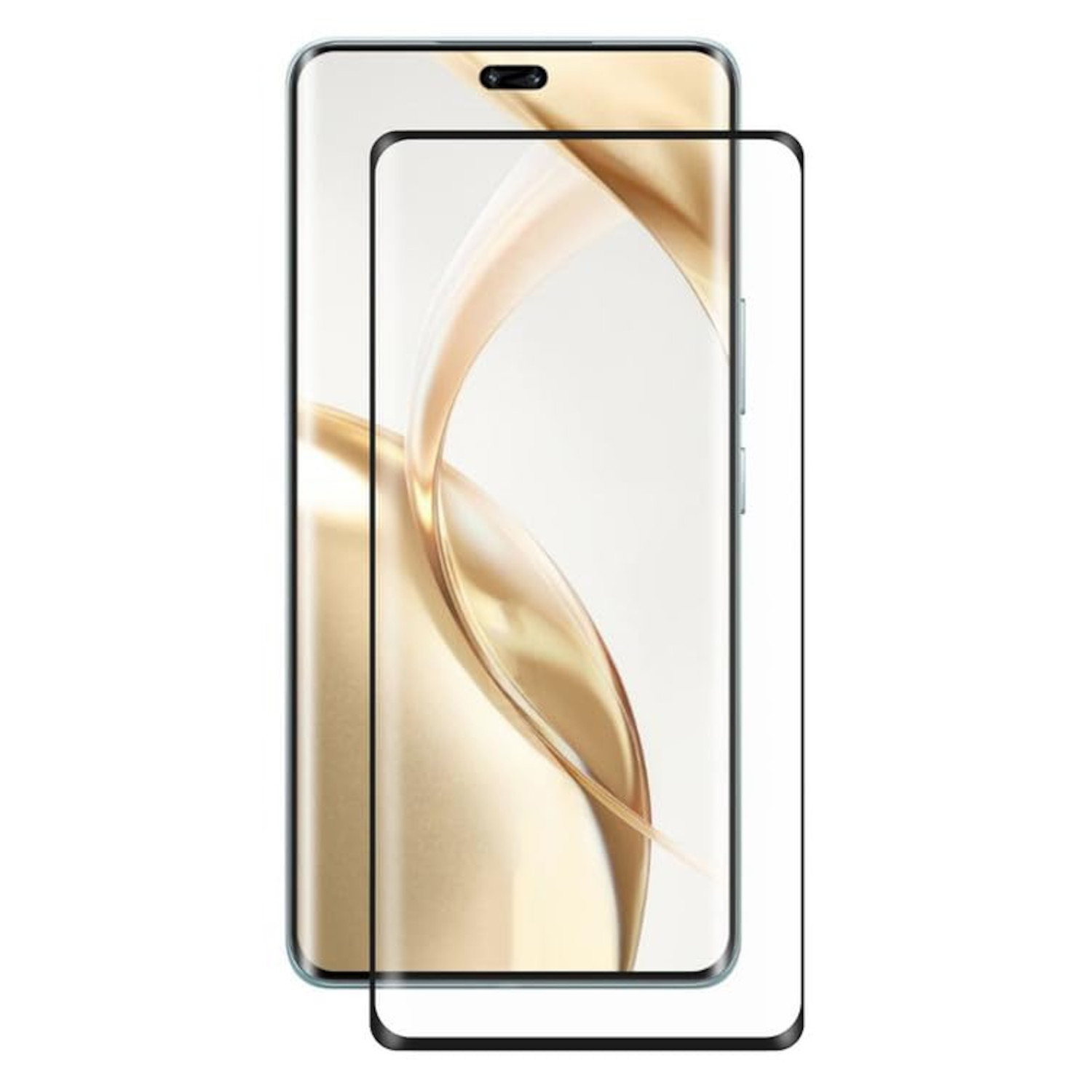 Smartphone mit angebrachter Displayschutzfolie und zusätzlichem Schutz.