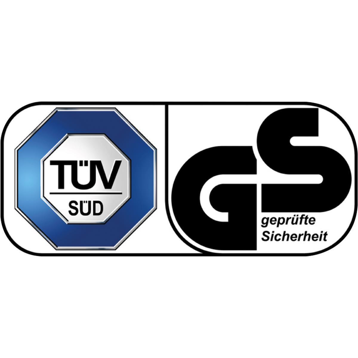 Logotypy TUV SUD i GS Geprüfte Sicherheit, certyfikat bezpieczeństwa.