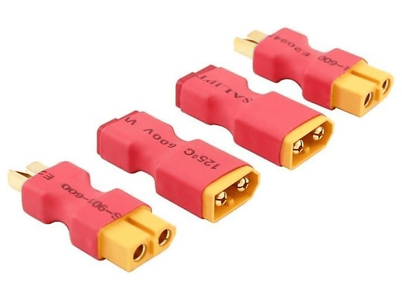 YUNIQUE Câble Adaptateur XT60 Série 2 Lipo – Double Tension Pour Drone & Modélisme RC, 4 Paires Connecteurs M/F, Silicone