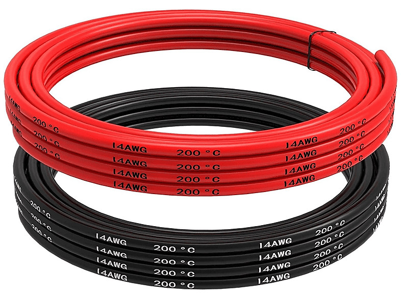 3x RC-Verbindungskabel Mit Deans-Stecker – 14AWG Silikondraht, Je 10 Cm | Für Akku-Anschlüsse, Rot