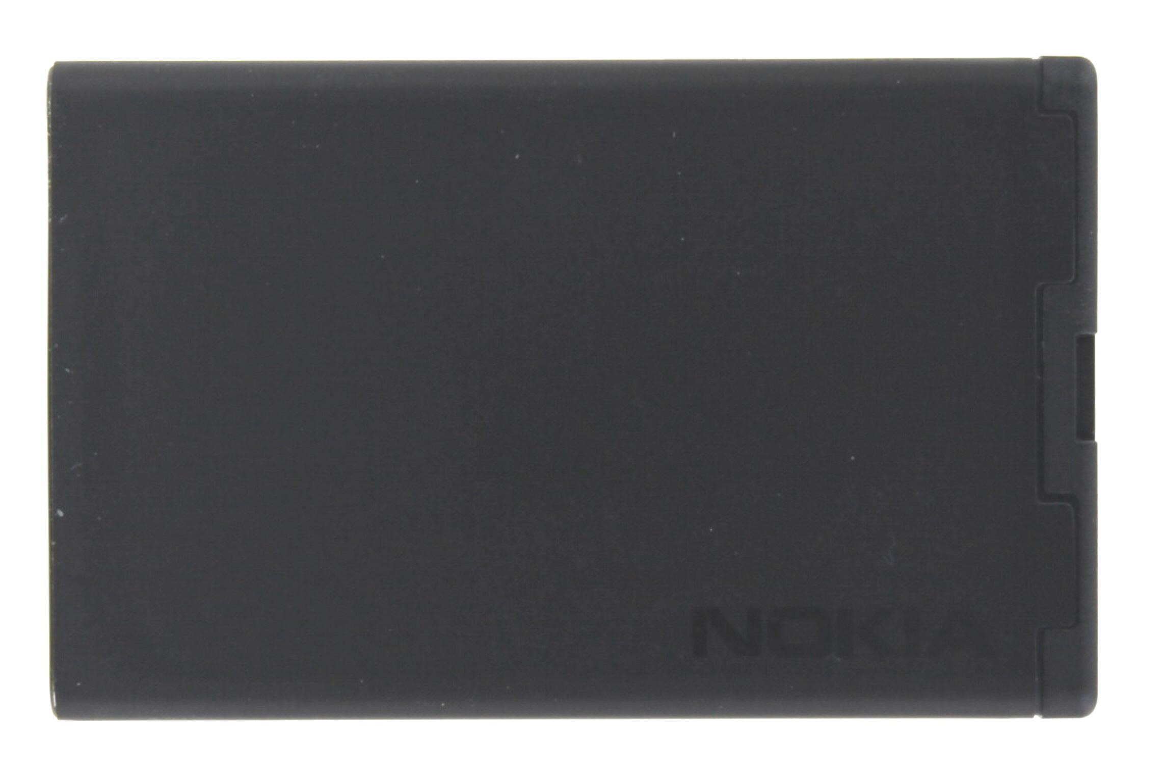 Schwarzer Nokia-Akku. Der Akku ist rechteckig und trägt das Nokia-Logo.