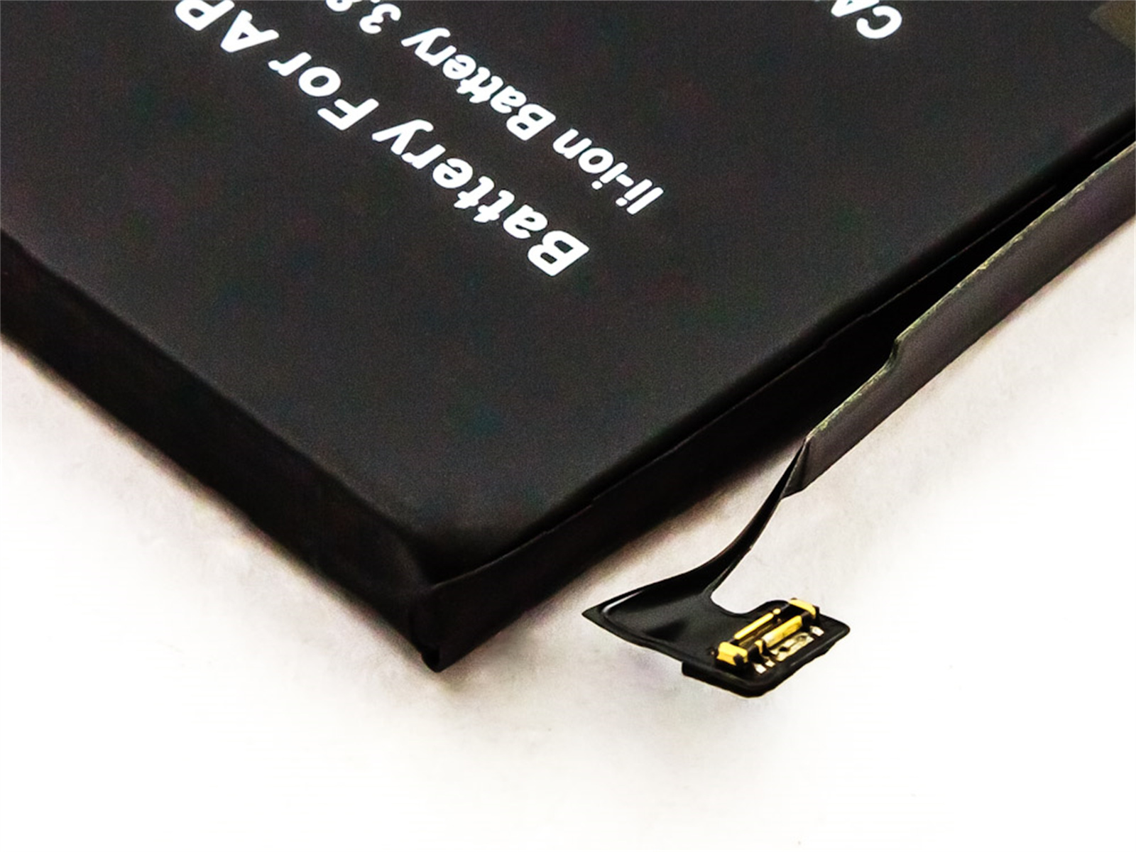 Ein schwarzer rechteckiger Akku mit Text, der Battery for AP und Li-ion Battery 3.8V sagt.