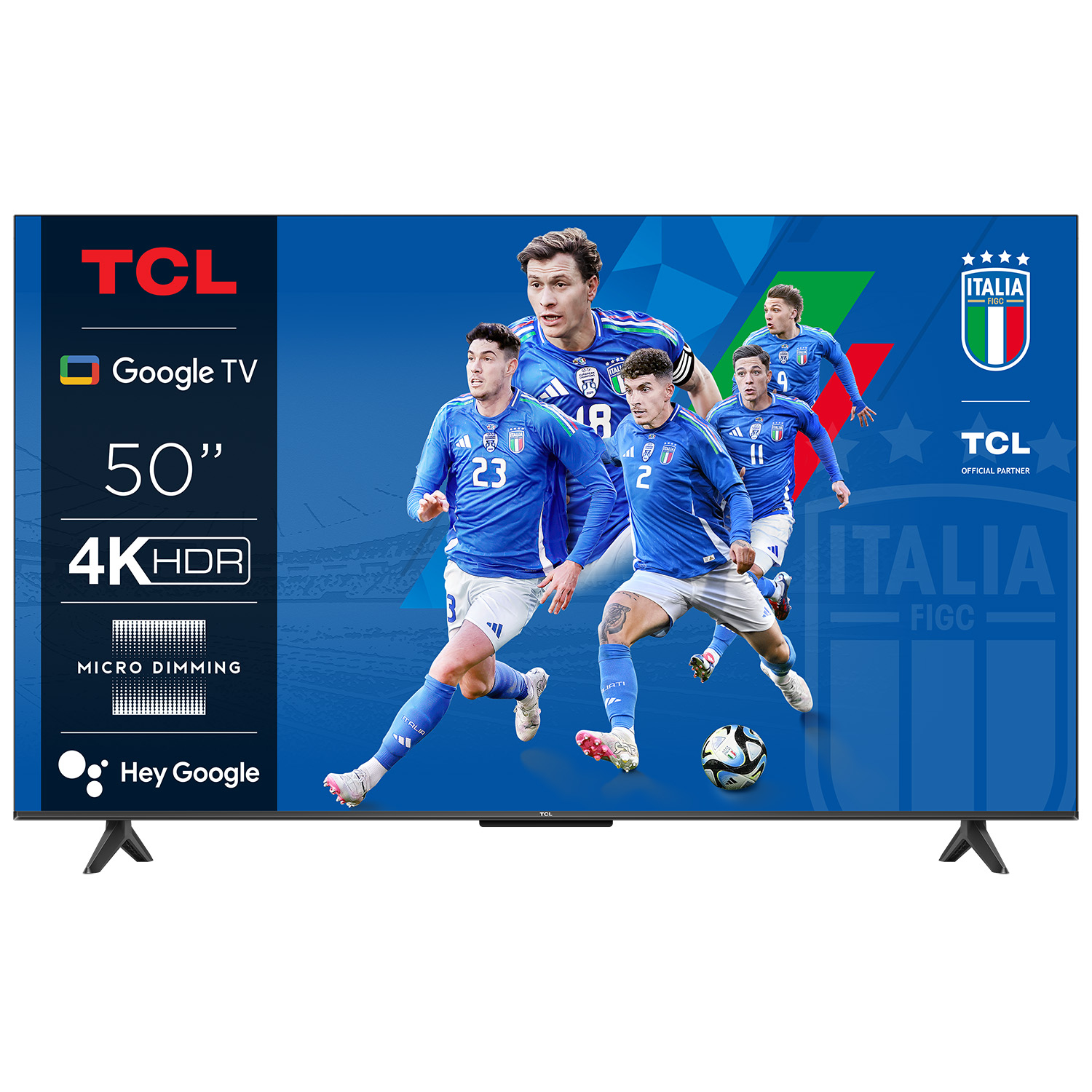 Un TV LG UHD che mostra una scena invernale con una strada.