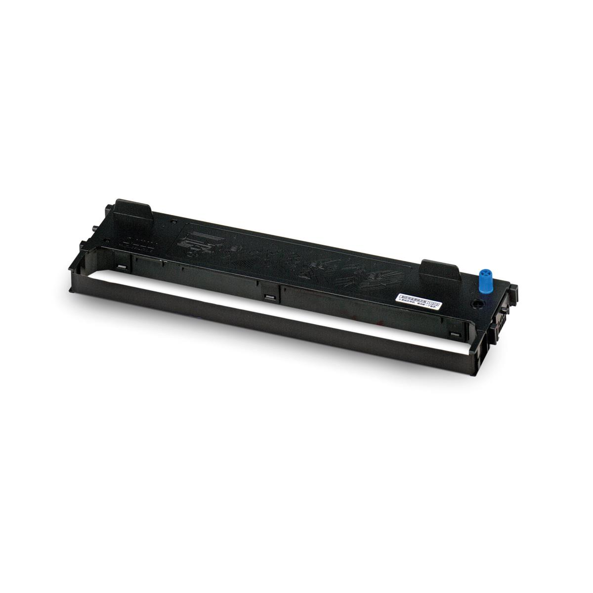 Schwarze Druckerbandkassette.