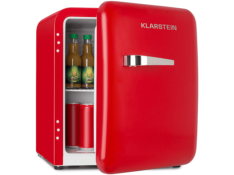 KLARSTEIN Audrey 48 Kühlschrank (D, 50 cm hoch, Rot)
