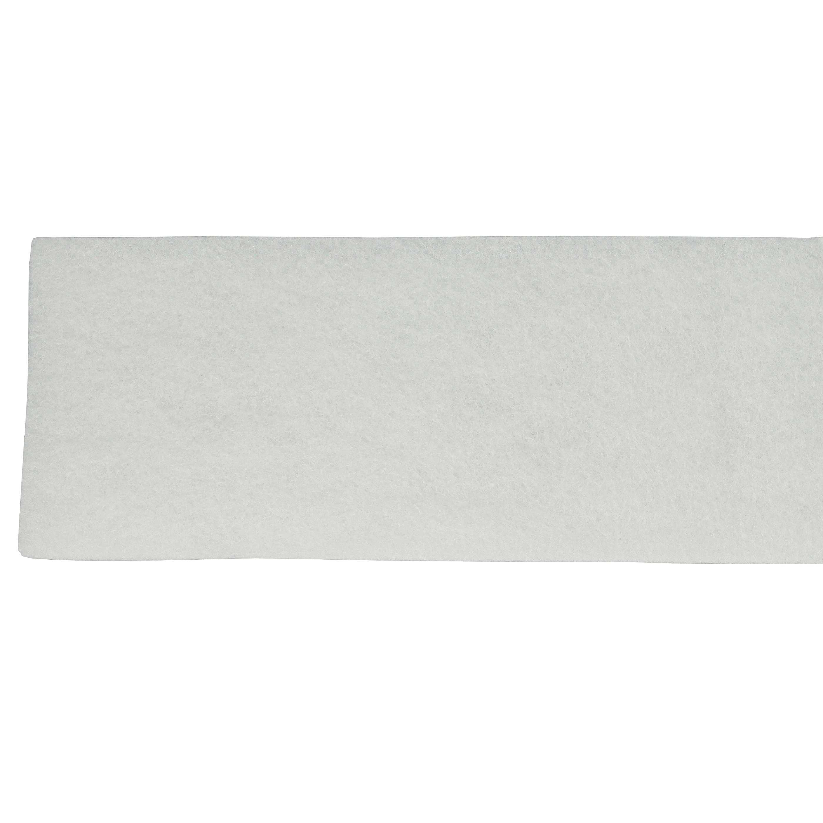 Ein weißes rechteckiges Blatt Stoff oder Papier.