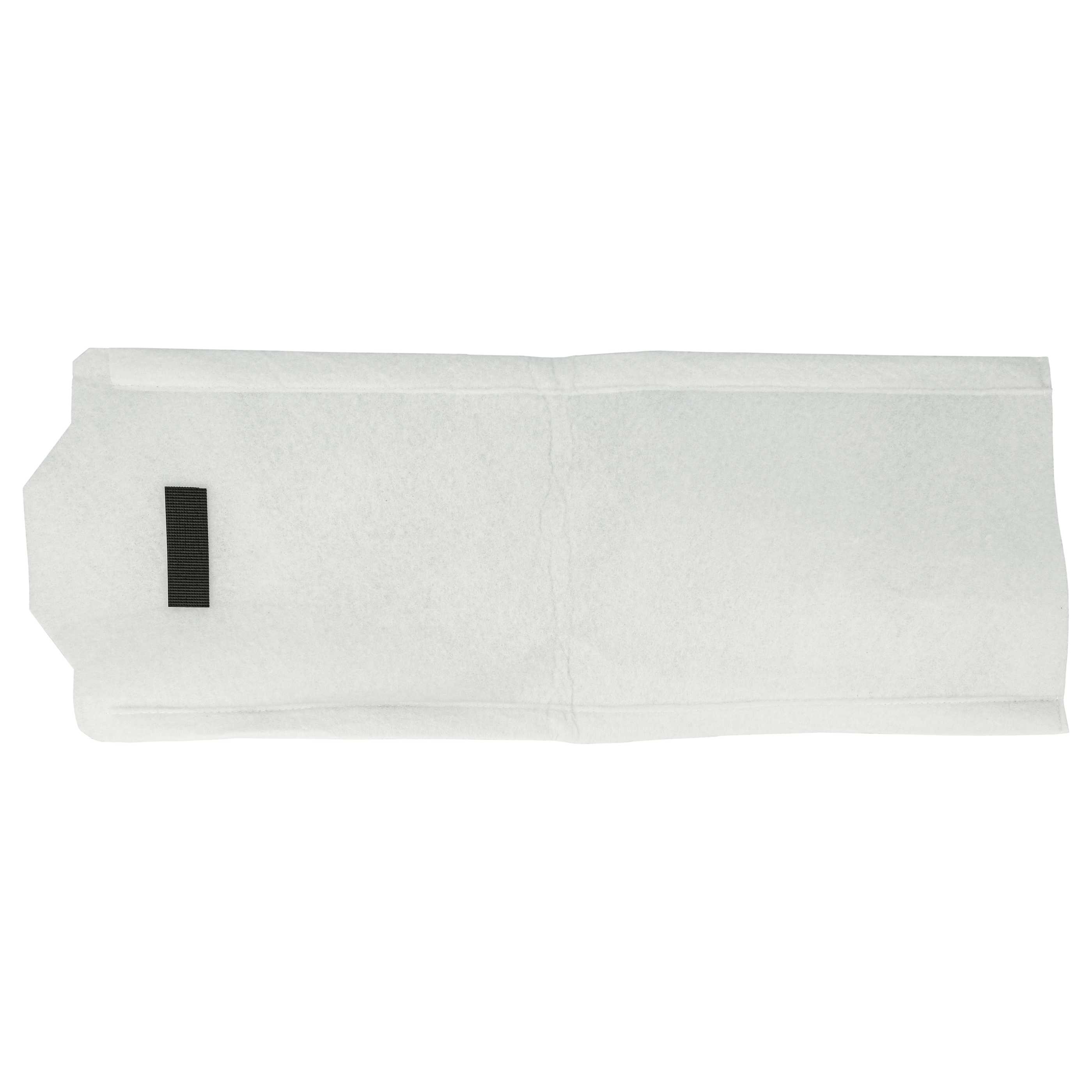 Weißes Filterpapier mit einem schwarzen Riemen, der an einer Seite befestigt ist.