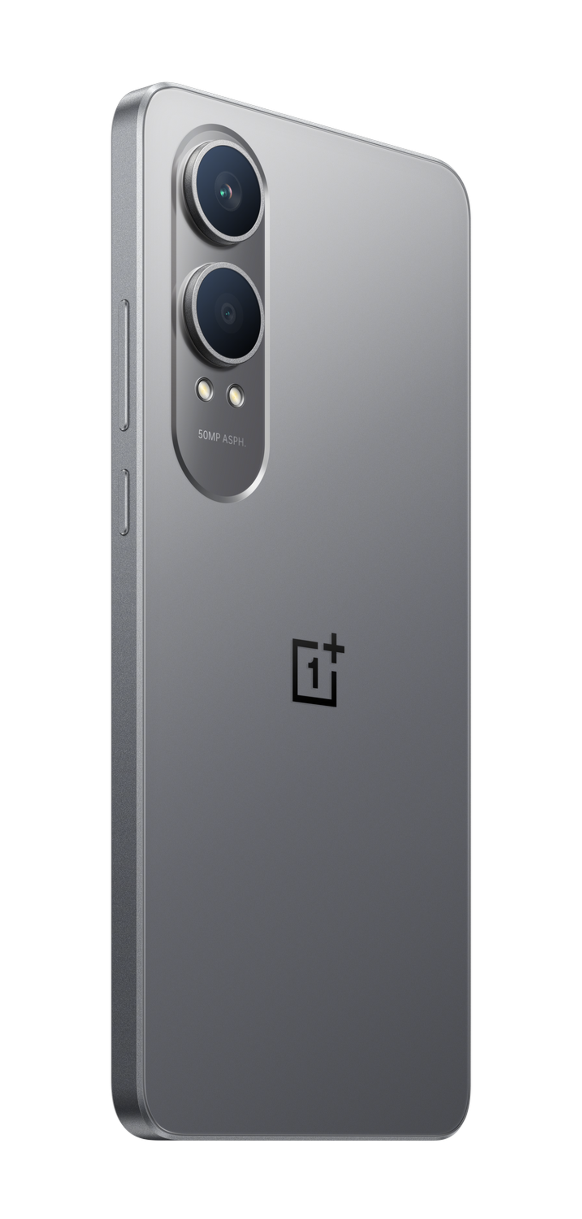 Telefon OnePlus, szary tył z dwoma aparatami i logo OnePlus.