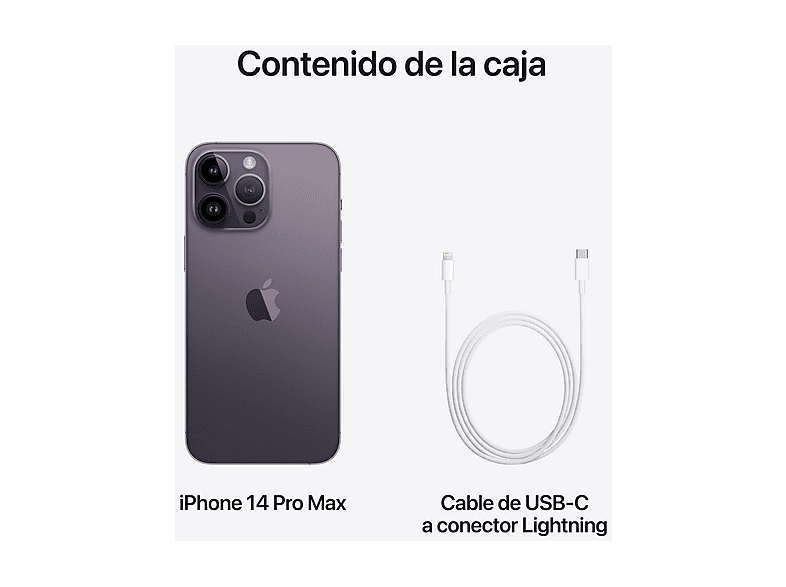 APPLE MQ9T3QL/A IPHONE 14 PRO MAX DEEP PURPLE 128GB, Morado oscuro