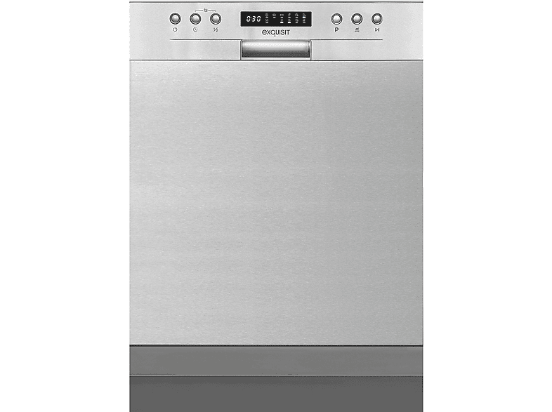 EXQUISIT EGSP9414-EF-030D inox Einbaugeschirrspüler (teilintegrierbar (Besteckkorb + Besteckschublade, 598 mm breit, D)