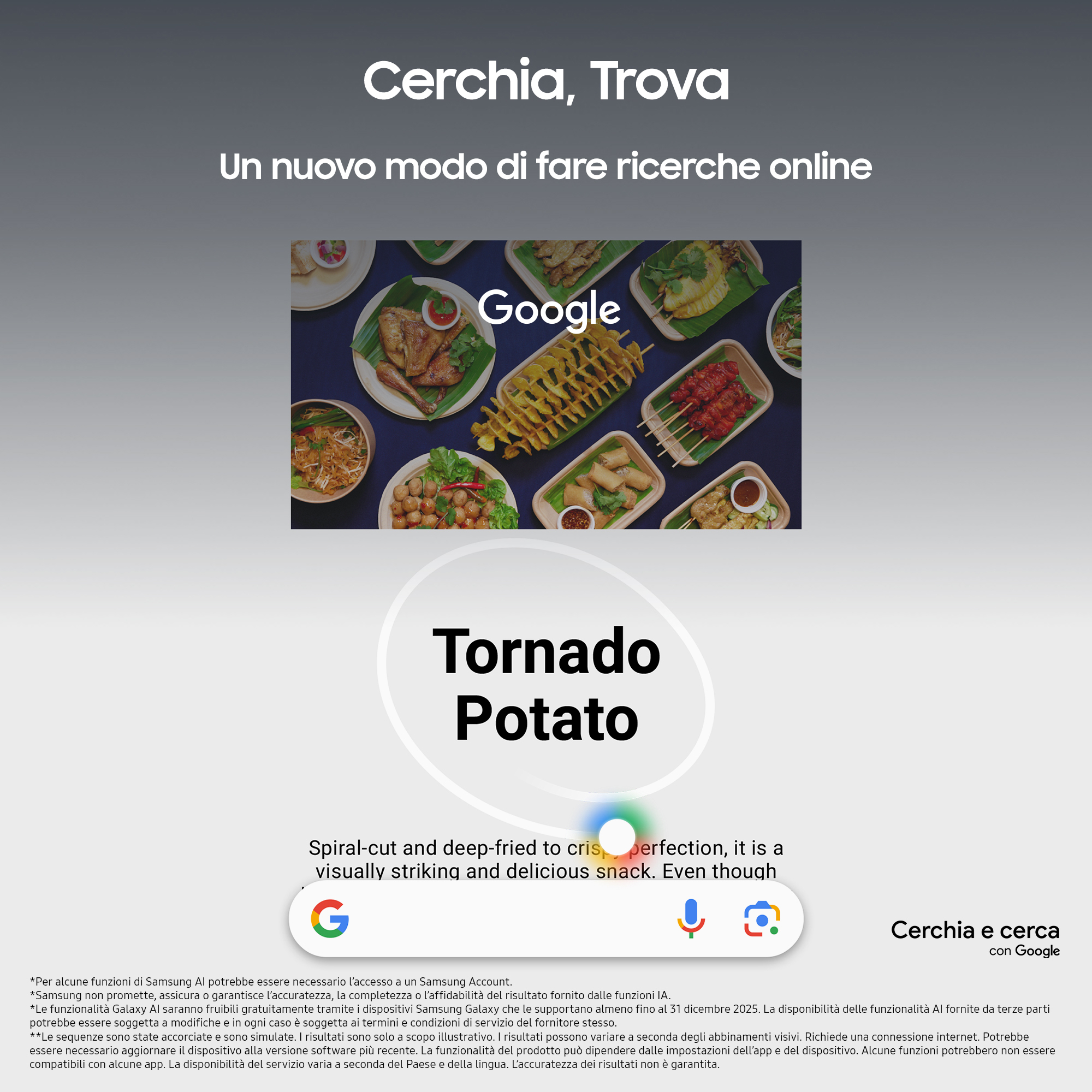 Strona wyszukiwania Google dla 'Tornado Potato'. Pokazano zdjęcia jedzenia.