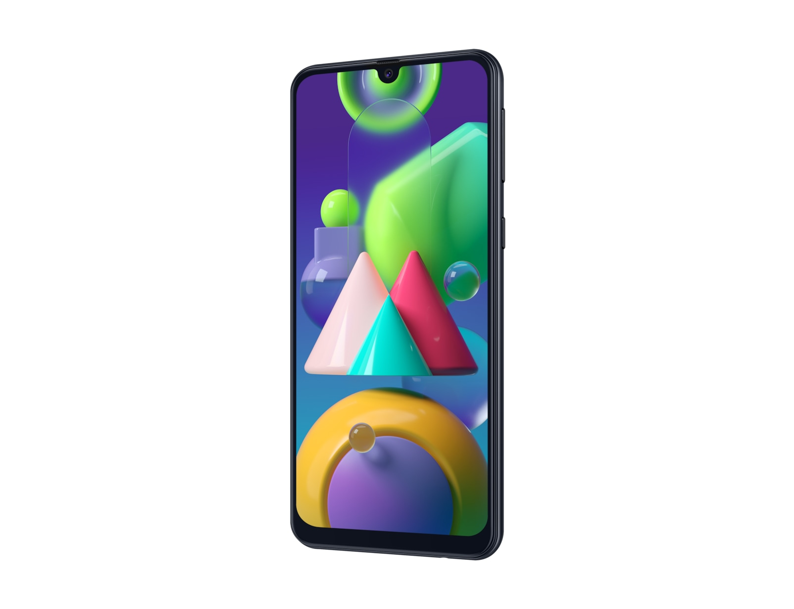 Smartphone con sfondo astratto colorato sullo schermo.