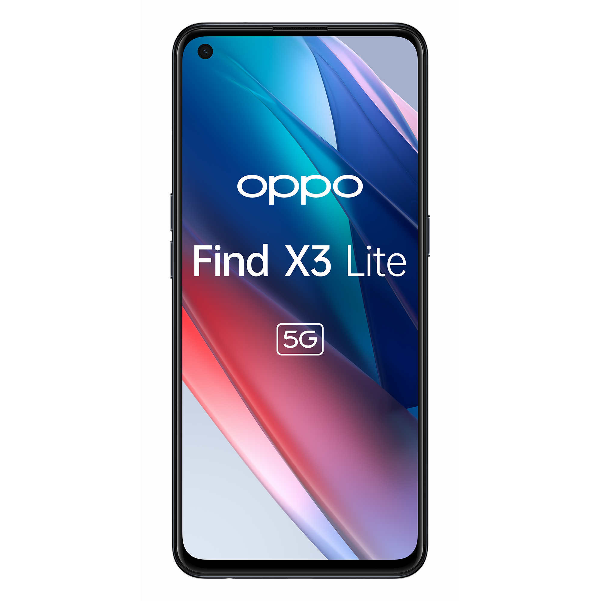 Obraz przedstawia telefon Oppo Find X3 Lite 5G na białym tle.