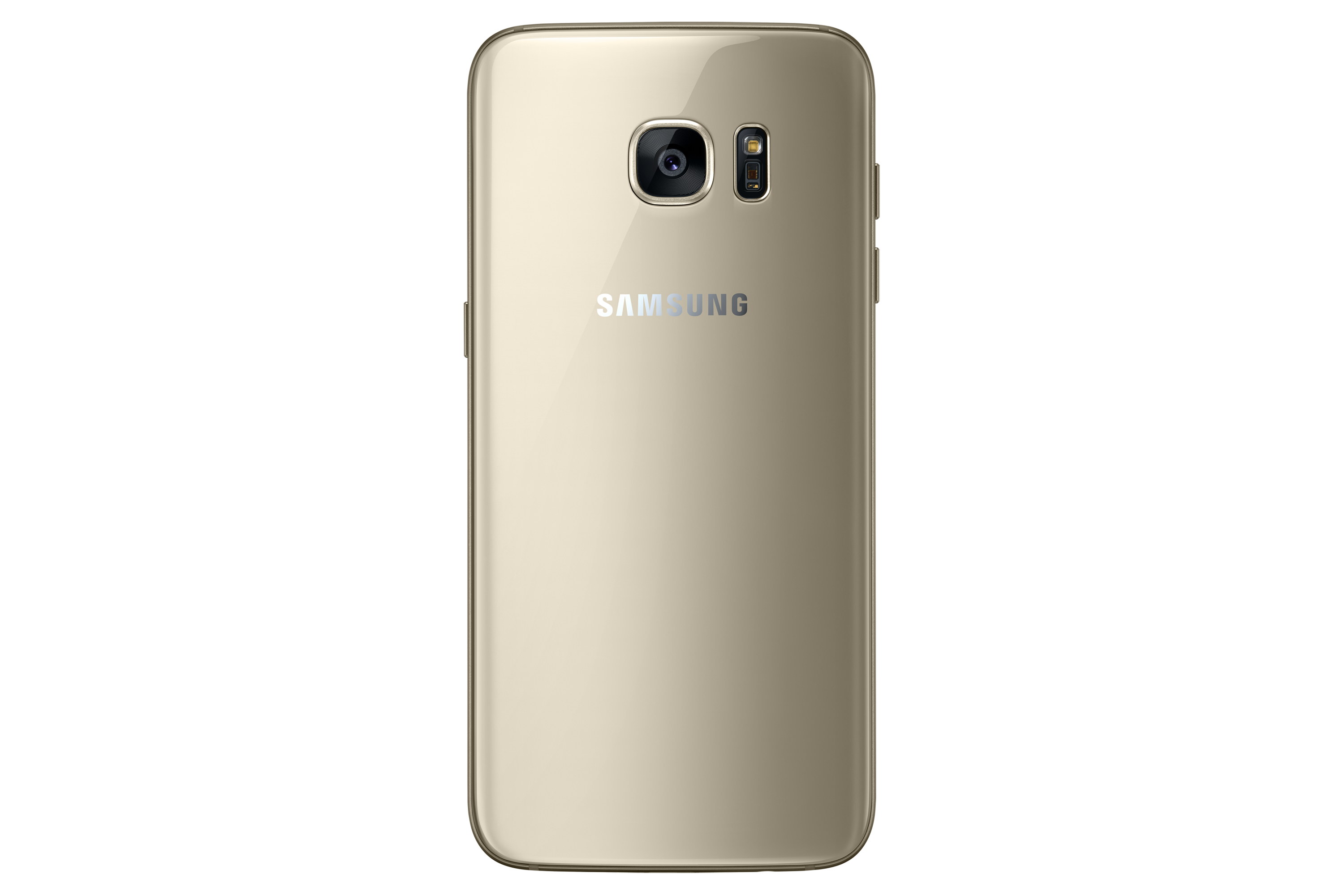 Retro del telefono Samsung oro con fotocamera e logo Samsung.