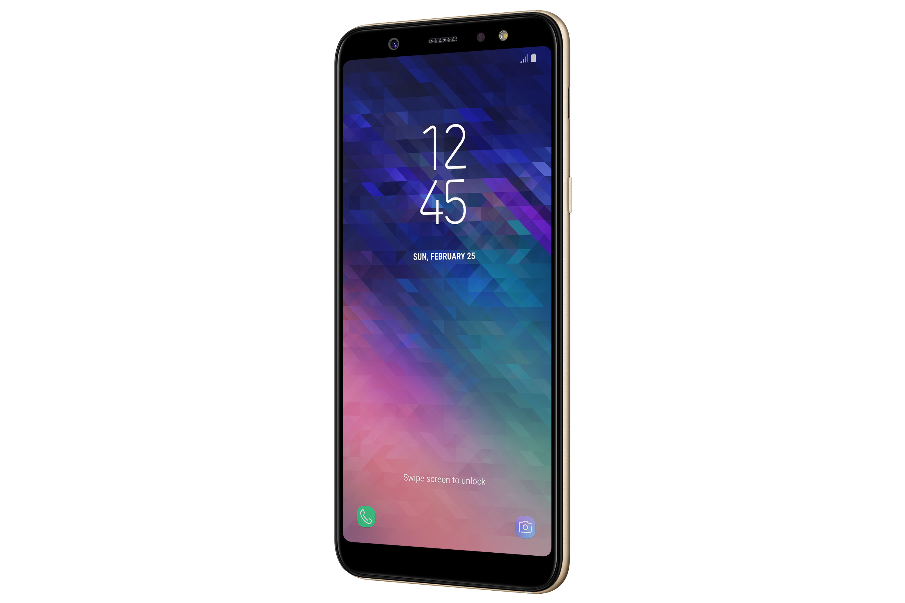 Smartphone che mostra l'ora e la data sullo schermo.