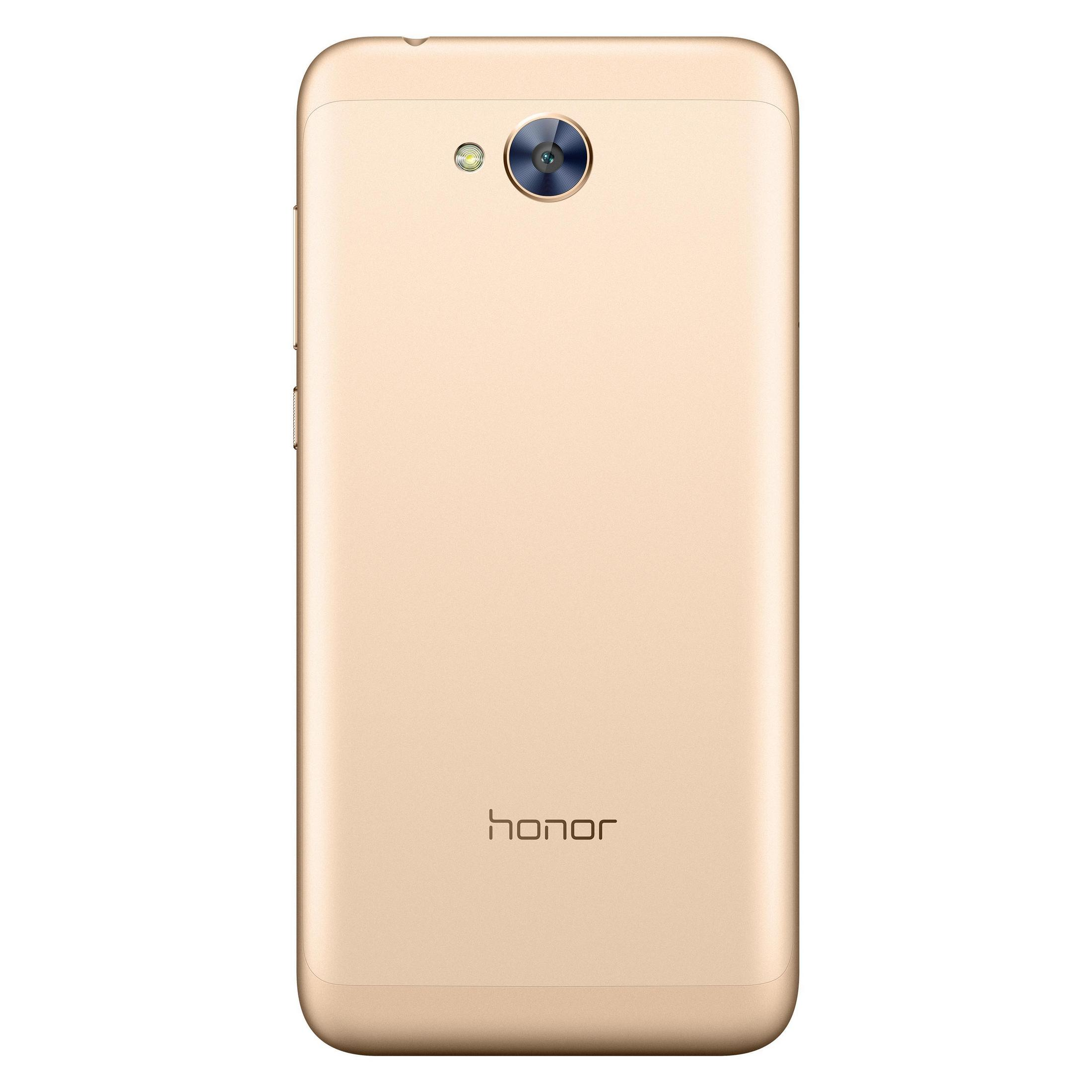 Goldenes Smartphone-Rückteil mit Kamera und Text 'honor'.