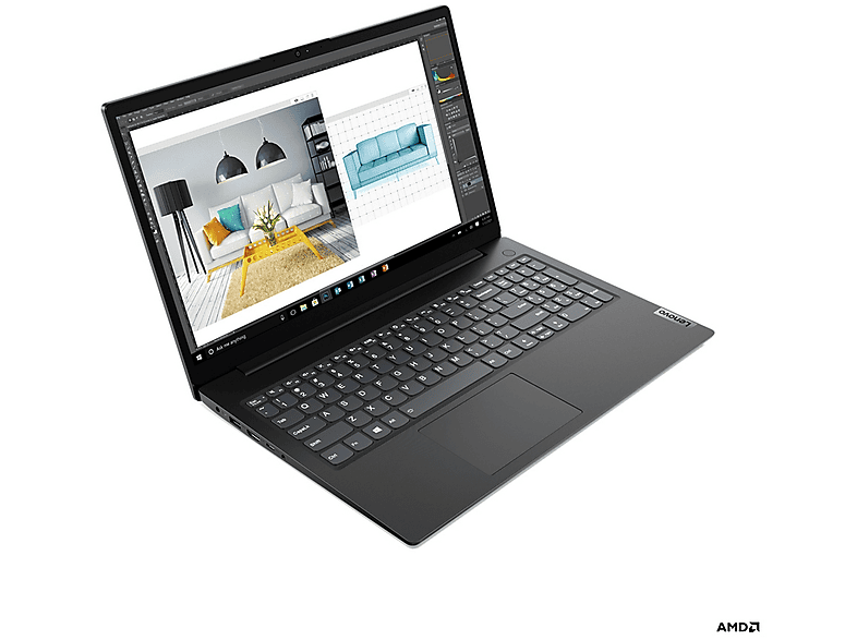 Portátil - LENOVO Lenovo Essential V15 82KD00DCIX 15.6" Ryzen 7 5700U 8GB/512M.2/W11P