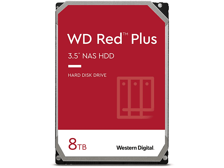 Disco duro HDD interno 8 TB - WESTERN DIGITAL Red Plus