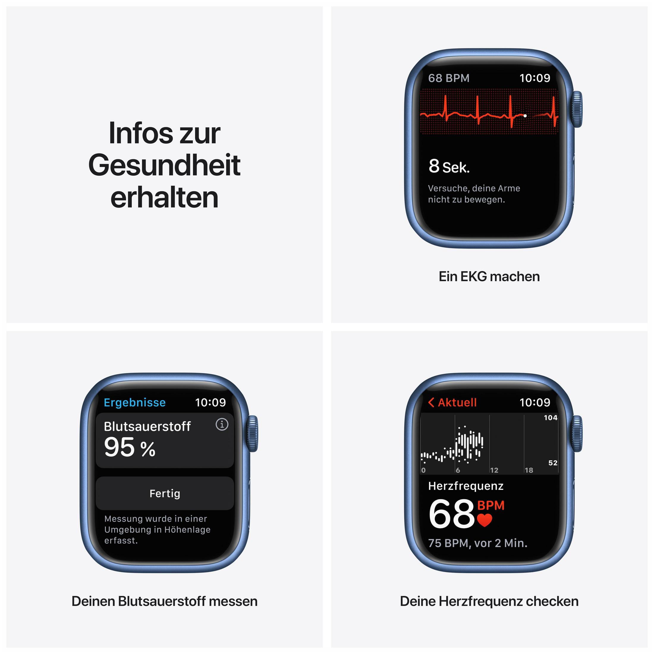 Nahaufnahme einer goldenen Apple Watch, Fokus auf der Digital Crown.