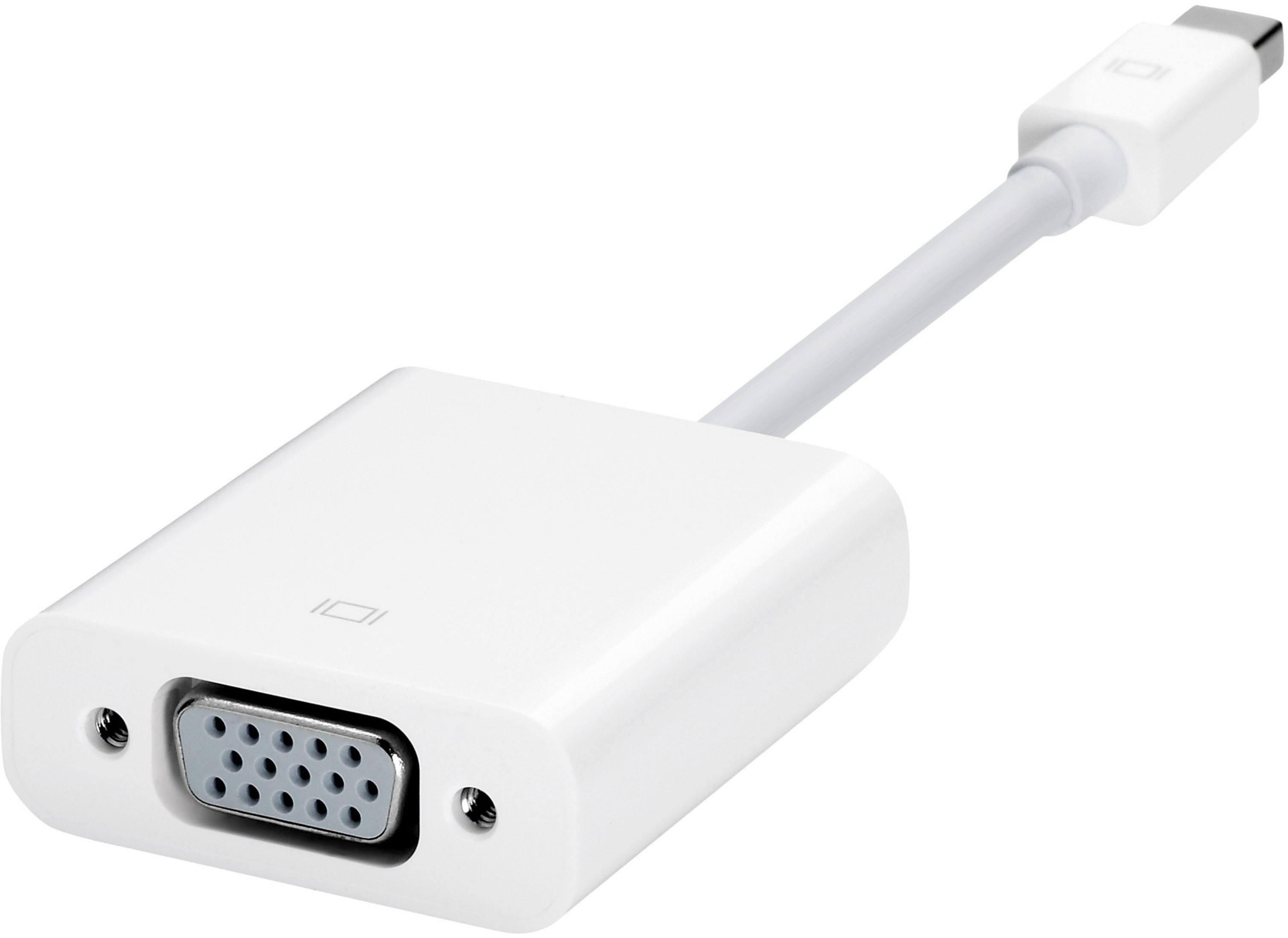 Adattatore bianco con porta VGA e connettore USB-C.