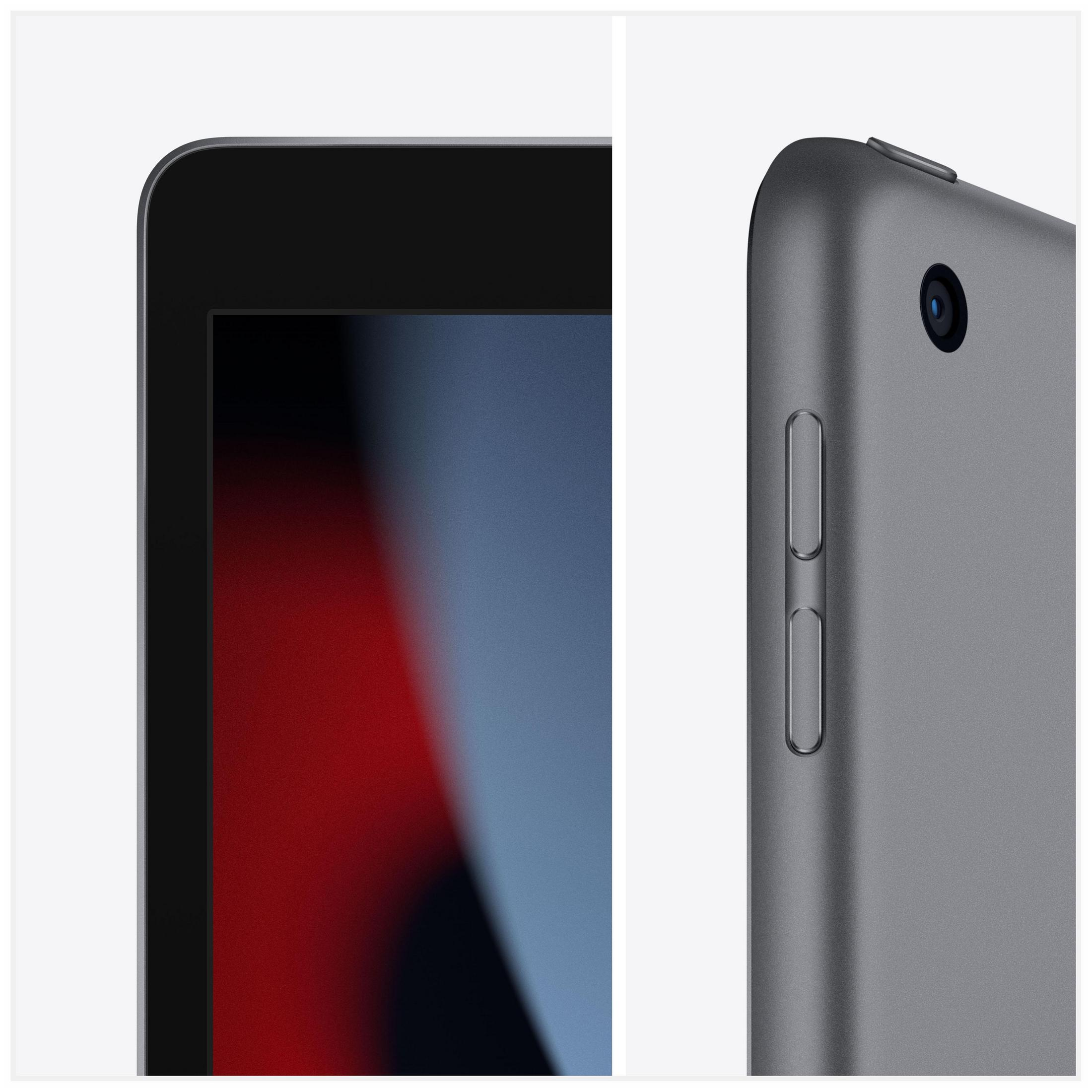 Zbliżenie tabletu. Pokazuje ramkę ekranu, róg i bok z przyciskami głośności.