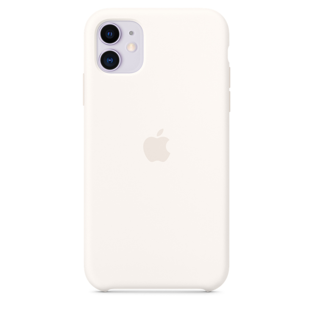 Coque blanche pour iPhone avec le logo Apple.