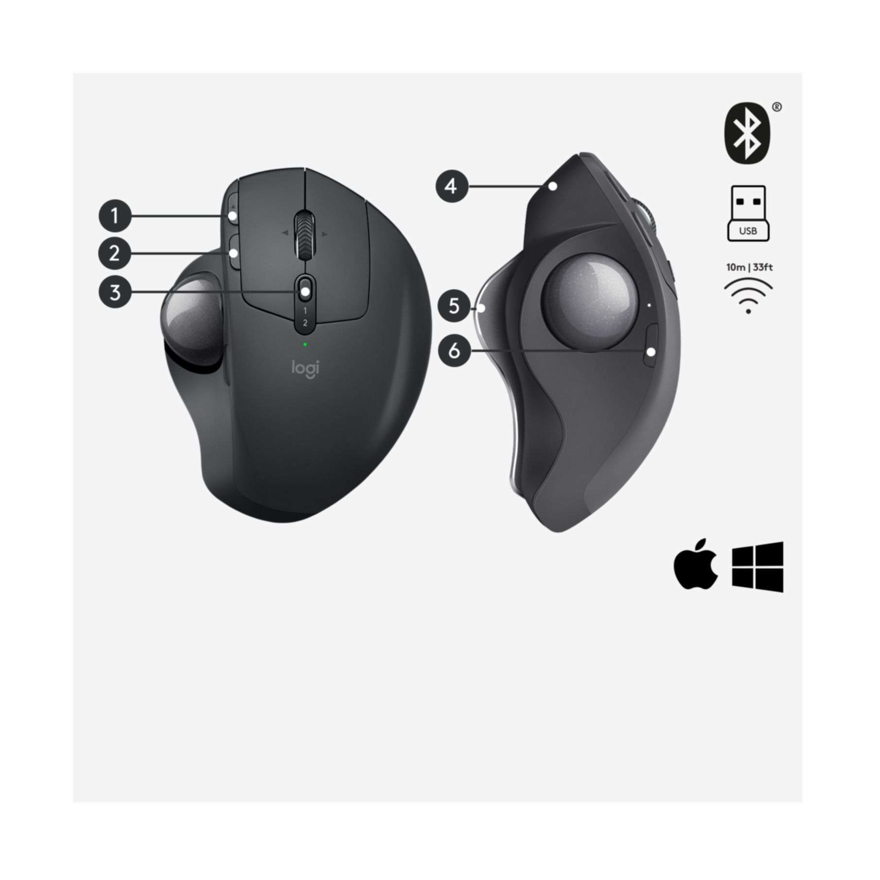 LOGITECH 910-005179 Souris sans fil Graphite
