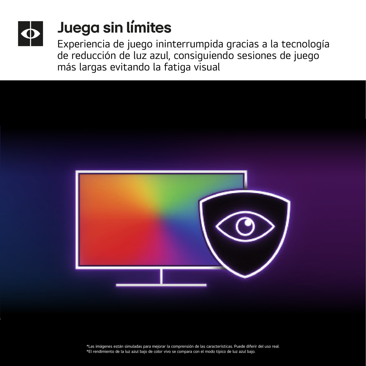 Ekran wyświetlający monitor do gier z ikoną tarczy świetlnej.