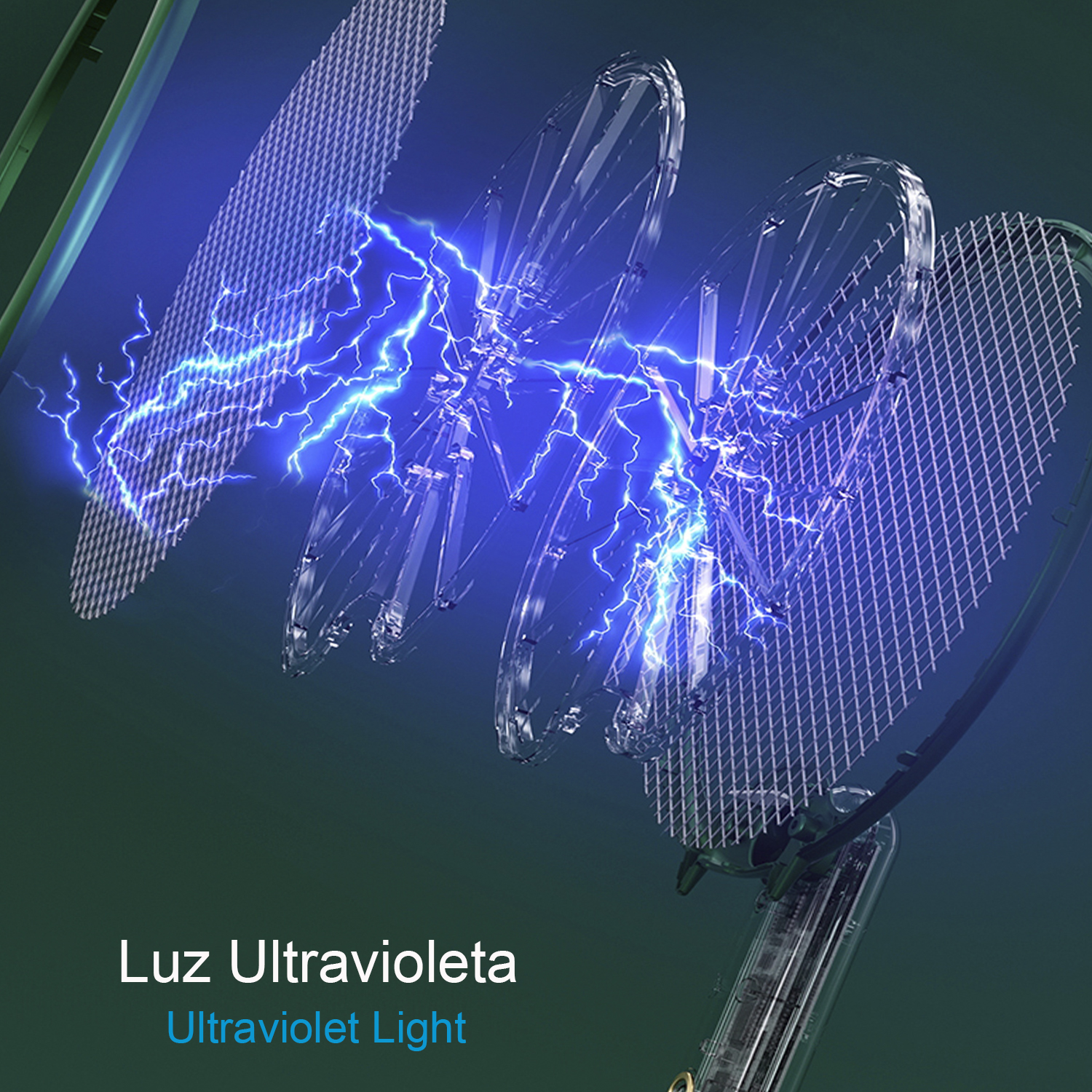 Imagen abstracta, rayos azules. Fondo de luz y objetos transparentes.