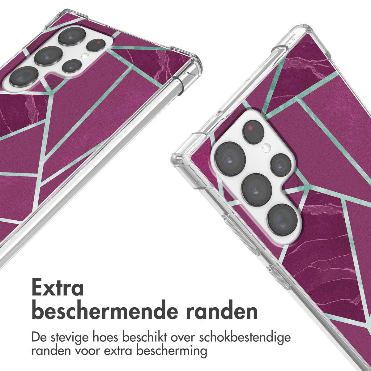 IMOSHION Design Hoesje met Koord - Geschikt voor Samsung Galaxy S22 Ultra - Telefoonhoesje voor Samsung Samsung Galaxy S22 Ultra Meerkleurig